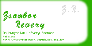 zsombor nevery business card