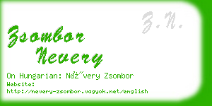 zsombor nevery business card